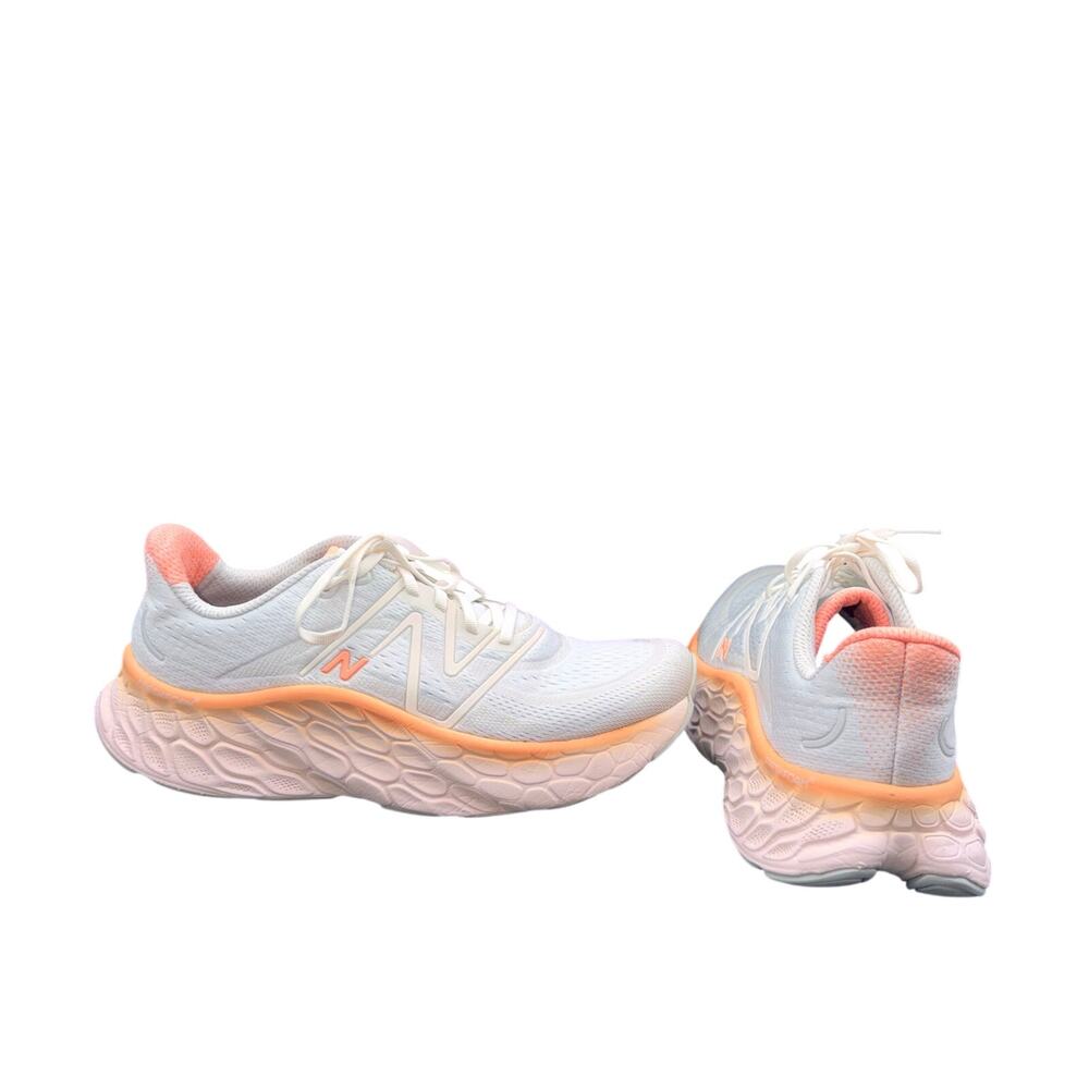 New Balance Fresh Foam X More v4 Running Shoes Gray Coral Women’s 10